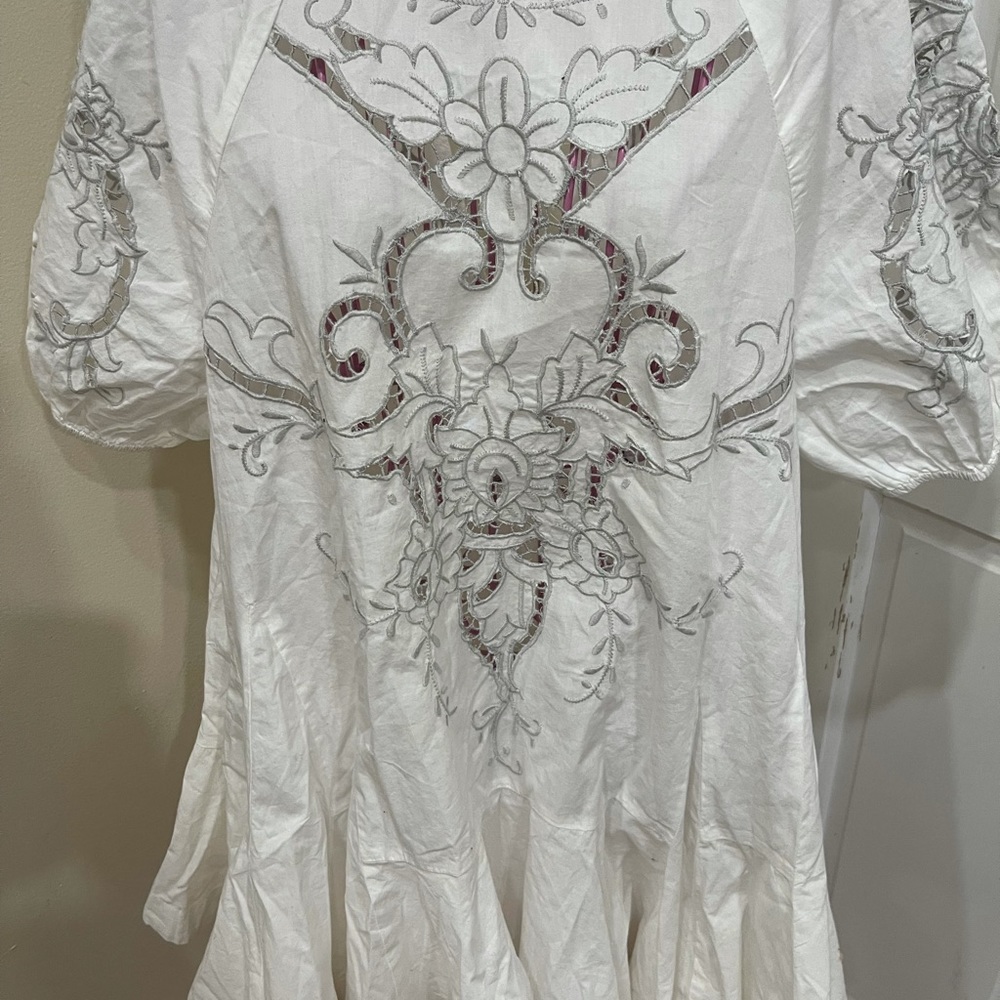 free people embroided tunic dress SZ XS MRSP $168.00